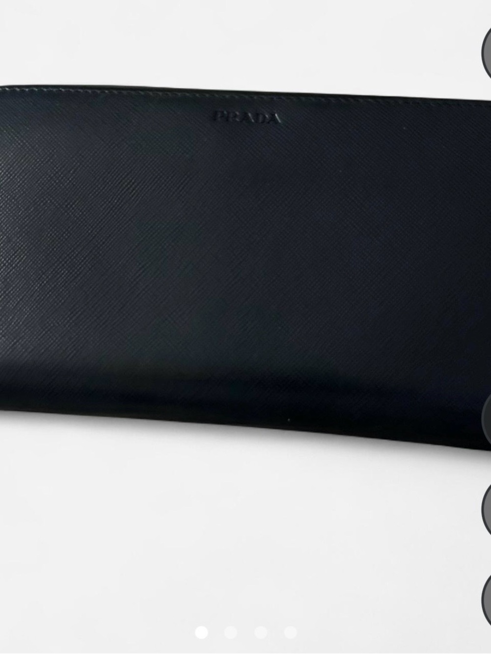 Prada Black Saffiano Zip Pouch